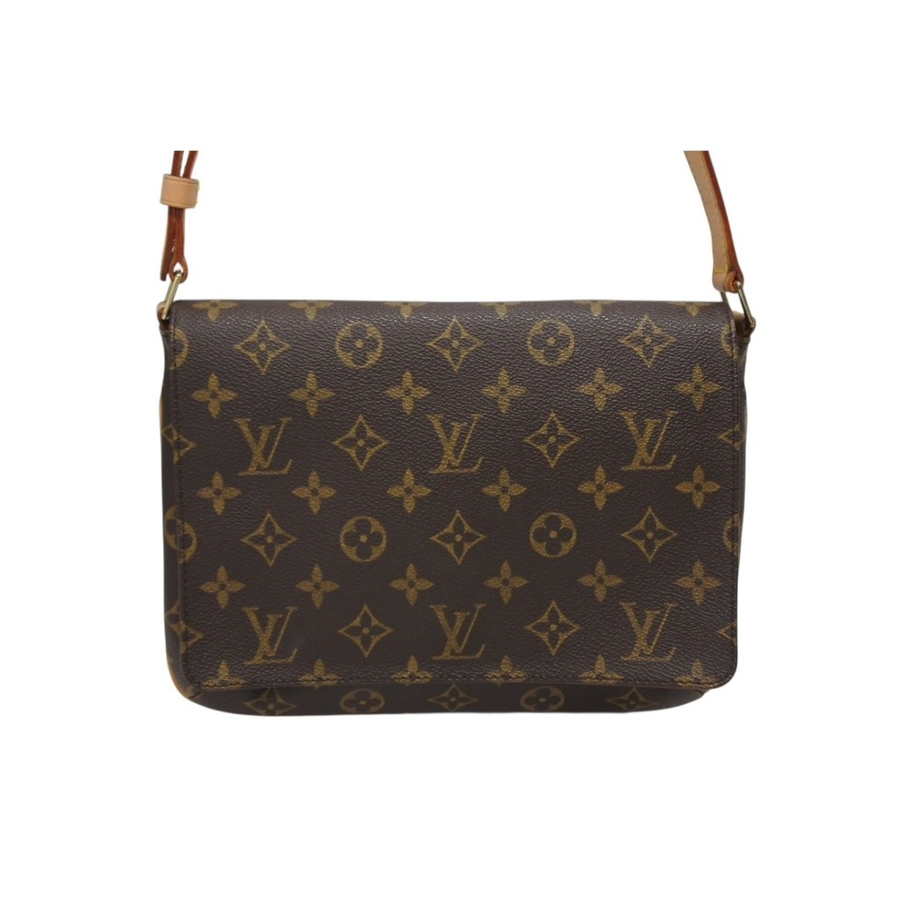 Louis Vuitton Tango Bag Monogram Musette Brown Leather Shoulder Brown